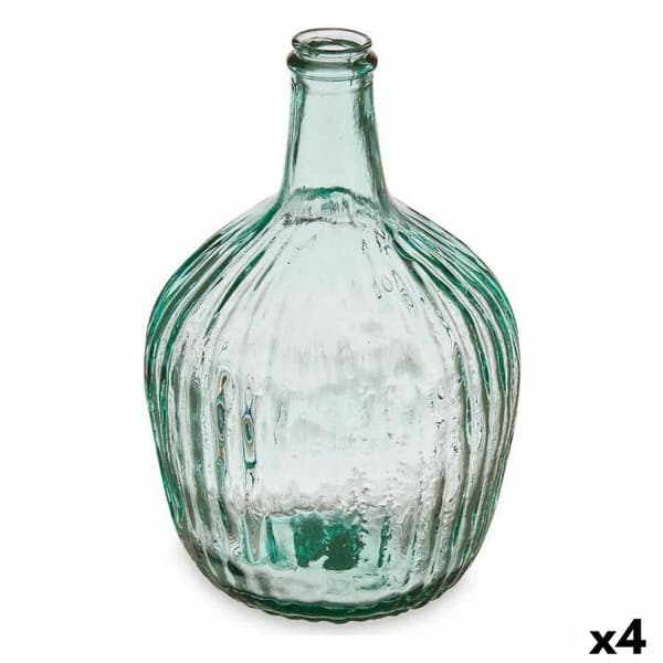 Flaska 2255/04R Transparent Ränder 4 L 16 x 29,5 x 16 cm Dekoration (4 antal)