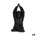 Miniatyrbild 1 av 2: Prydnadsfigur Gorilla Yoga Svart 18 x 36,5 x 19,5 cm (4 antal)