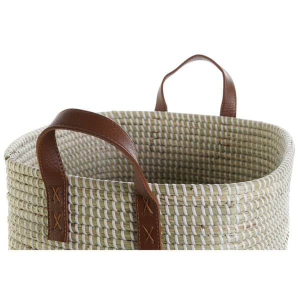 Korg - set DKD Home Decor Naturell Ljusbrun Polyuretan Sjögräs 38 x 38 x 35 cm
