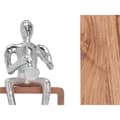 Miniatyrbild 3 av 3: Prydnadsfigur Saxofon Silvrig Trä Metall 13 x 27 x 13 cm