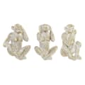 Miniatyrbild 1 av 3: Prydnadsfigur Home ESPRIT Gyllene Apa Tropiskt 21 x 17 x 25 cm (3 antal)