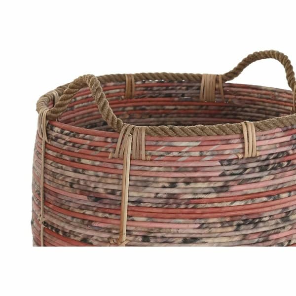 Korg - set DKD Home Decor Persika Naturell Boho 52 x 52 x 58 cm