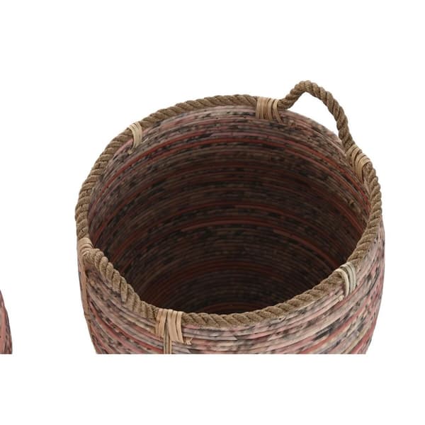 Korg - set DKD Home Decor Persika Naturell Boho 52 x 52 x 58 cm