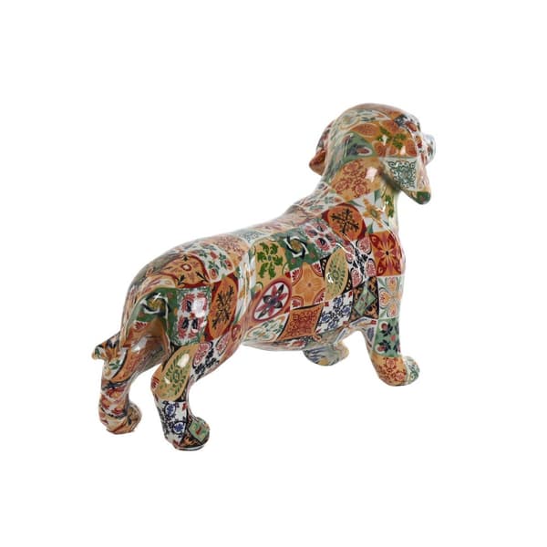 Prydnadsfigur Home ESPRIT Multicolour Hund Medelhavs 21 x 6 x 12 cm (2 antal)