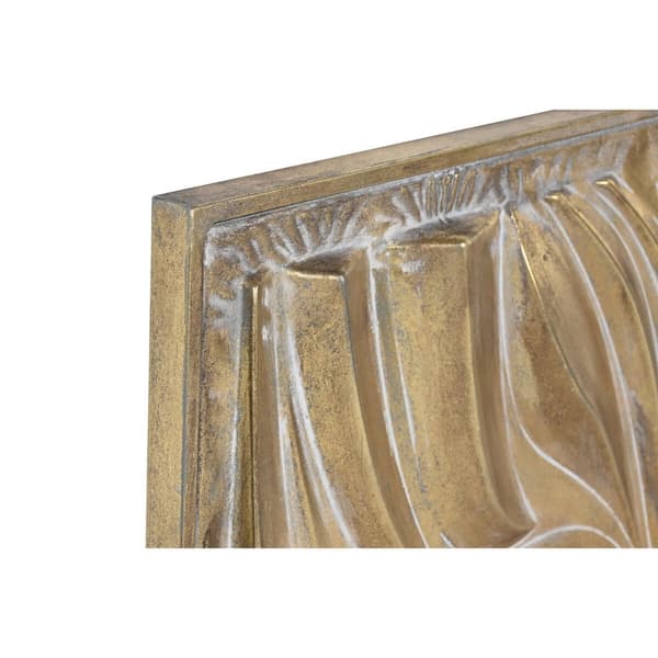 Väggdekoration Home ESPRIT Gyllene 94,5 x 4,5 x 94,5 cm (2 antal)