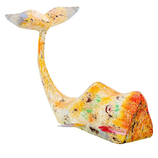 Prydnadsfigur Alexandra House Living Gul Järn Val 47 x 26 x 29 cm