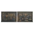 Miniatyrbillede 1 af 3: Vægdekoration DKD Home Decor Kobber 60 x 4 x 40 cm (2 enheder) (2 pcs)