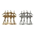 Miniatyrbillede 1 af 3: Dekorativ figur DKD Home Decor 33,5 x 14,5 x 32 cm Sølvfarvet Gylden Harpiks Ballet ballerina