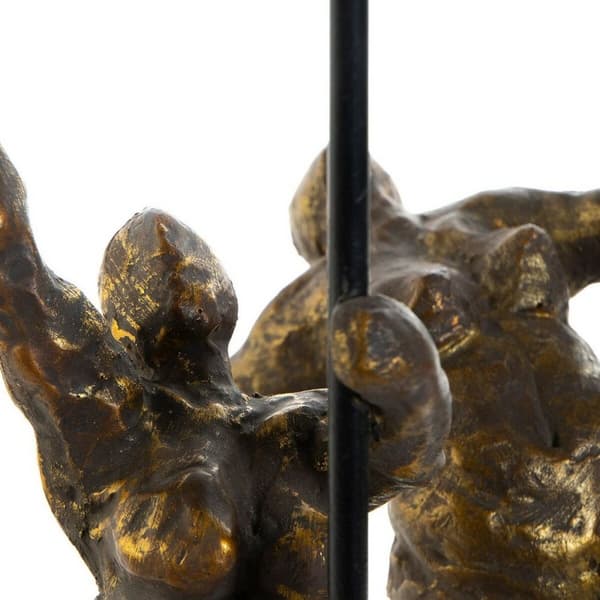 Dekorativ figur DKD Home Decor 20 x 10 x 31 cm Gylden Aluminium Mangotræ Ballet ballerina Moderne