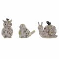 Miniatyrbillede 1 af 4: Dekorativ figur DKD Home Decor Grøn Pink Natur dyr Shabby Chic 20,5 x 10 x 17 cm (3 Dele)