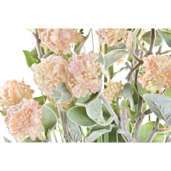 Dekorativ plante DKD Home Decor Vase 20 x 20 x 78 cm Porcelæn Pink PVC (2 enheder)