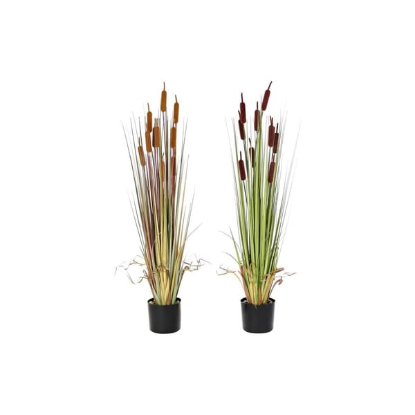 Dekorativ plante DKD Home Decor Polyetylen Grøn Bourgogne PVC 40 x 40 x 120 cm Sennep (2 enheder)
