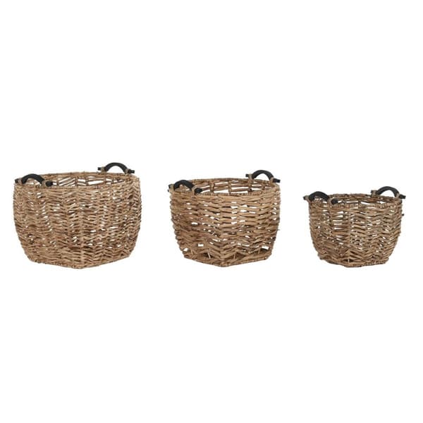 Kurvesæt DKD Home Decor Træ Kolonistil Fiber (46 x 46 x 40 cm)