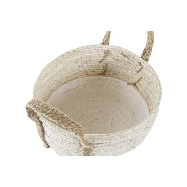 Kurvesæt DKD Home Decor 33 x 33 x 20 cm Naturlig fiber (2 enheder)