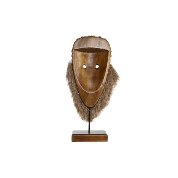 Dekorativ figur DKD Home Decor Natur Maske Fiber (30 x 10,5 x 53 cm)