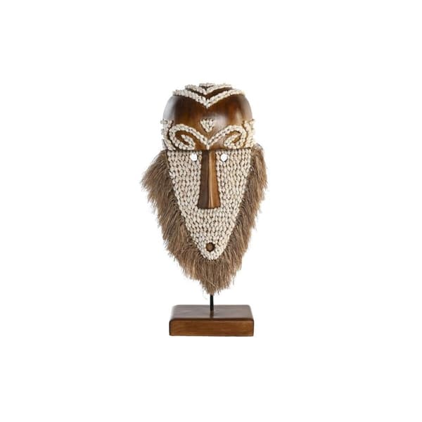 Dekorativ figur DKD Home Decor Natur Maske Fiber (30 x 10,5 x 53 cm)