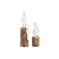 Miniatyrbillede 1 af 3: Dekorativ figur DKD Home Decor Dame Brun Hvid (2 enheder)