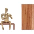 Miniatyrbillede 3 af 3: Dekorativ figur Saksofon Gylden Træ Metal 13 x 27 x 13 cm