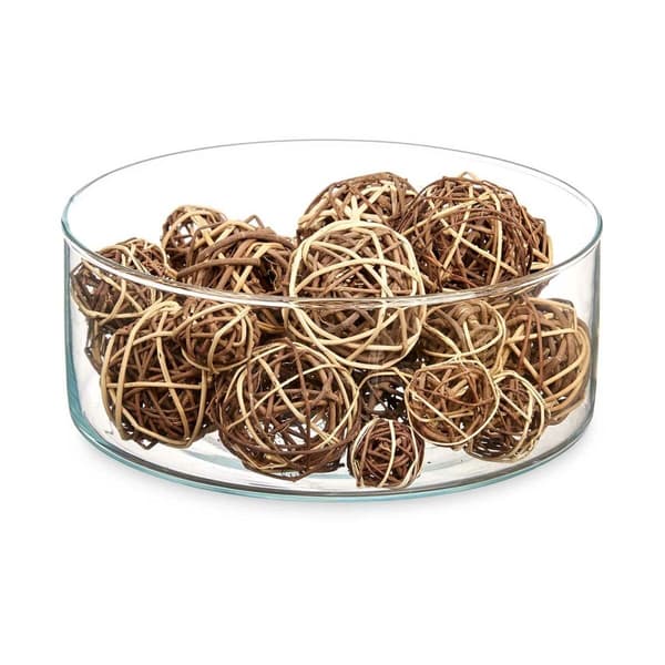 Set of Decorative Balls Brun Hvid (12 enheder)