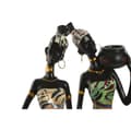 Miniatyrbillede 2 af 3: Dekorativ figur Home ESPRIT Multifarvet Afrikansk kvinde 10 x 7,5 x 38,5 cm (2 enheder)