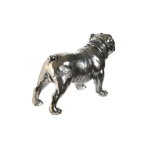 Dekorativ figur Home ESPRIT Sølvfarvet Hund Loft 28,5 x 11 x 16 cm