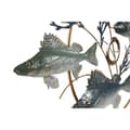 Miniatyrbillede 2 af 4: Vægdekoration Home ESPRIT Blå Gylden Middelhavet Fisk 91 x 4,5 x 50 cm