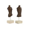 Miniatyrbillede 1 af 4: Dekorativ figur Home ESPRIT Hvid Lys brun Buste 9,5 x 8 x 31 cm (2 enheder)