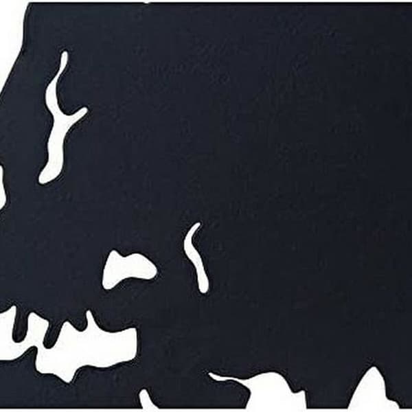 Dekorativ Figur DKD Home Decor Verdenskart Svart Kopper Hvit 40 x 1 x 40 cm (3 Deler)