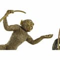 Miniatyrbilde 3 av 3: Dekorativ Figur DKD Home Decor 33 x 25 x 48 cm Svart Gyllen Ape Moderne (2 enheter)