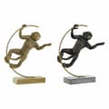 Miniatyrbilde 1 av 3: Dekorativ Figur DKD Home Decor 33 x 25 x 48 cm Svart Gyllen Ape Moderne (2 enheter)