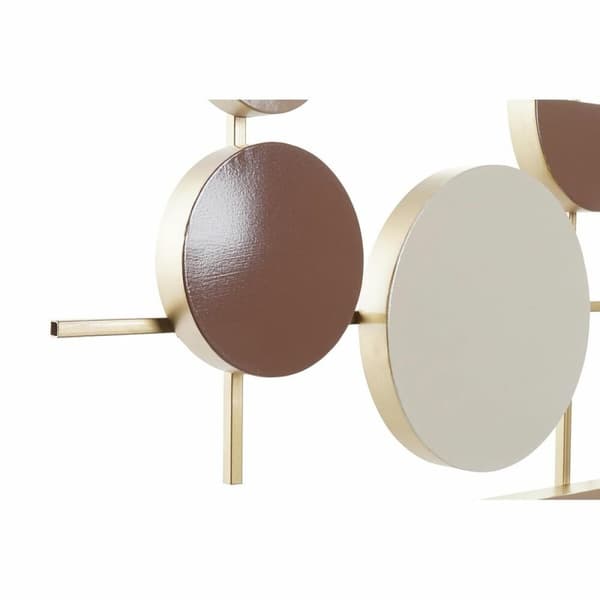 Veggpryd DKD Home Decor Hvit Hvit/Rosa Gyllen Lyse Rosa Moderne Scandi 30 x 40 cm 110 x 6,4 x 49 cm