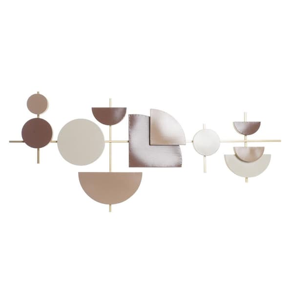 Veggpryd DKD Home Decor Hvit Hvit/Rosa Gyllen Lyse Rosa Moderne Scandi 30 x 40 cm 110 x 6,4 x 49 cm