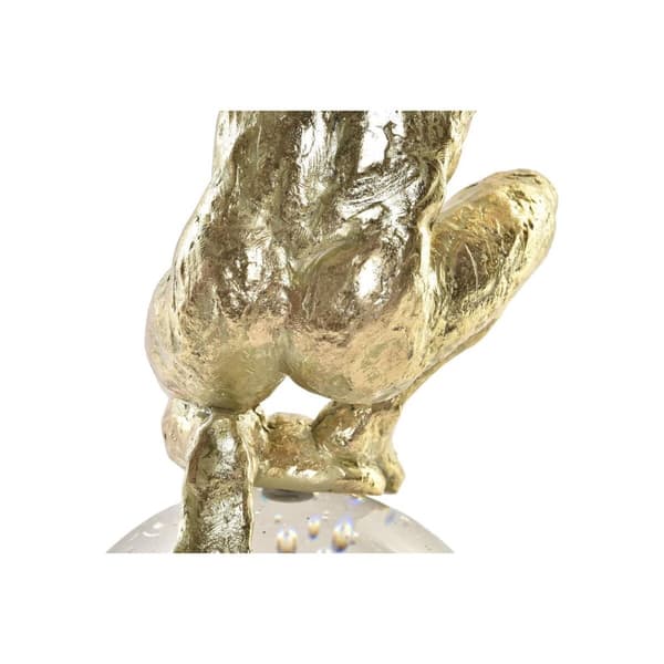 Dekorativ Figur DKD Home Decor Krystall Gyllen Harpiks Menn (28 x 12 x 38 cm)
