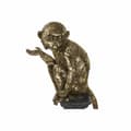 Miniatyrbilde 2 av 3: Dekorativ Figur DKD Home Decor Gyllen Metall Harpiks Kolonial Ape (32 x 21 x 105 cm)