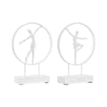 Miniatyrbilde 1 av 3: Dekorativ Figur DKD Home Decor 23 x 9 x 33 cm Hvit Balletdanser (2 enheter)
