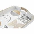 Miniatyrbilde 2 av 3: Sett med brett DKD Home Decor Hvit Svart Gyllen Tre MDF 40 x 30 x 6 cm (2 enheter)