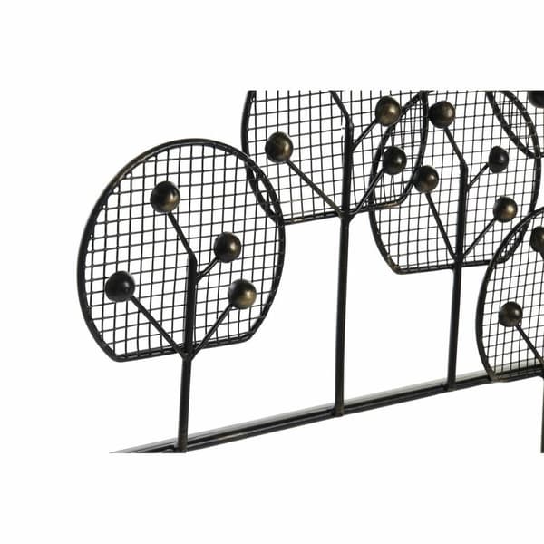 Veggpryd DKD Home Decor Svart Gyllen Loft 105 x 6 x 56 cm