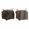 Miniatyrbilde 1 av 3: Kurv DKD Home Decor Naturfiber 41 x 41 x 40 cm Boho (2 enheter)