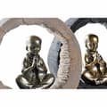 Miniatyrbilde 2 av 3: Dekorativ Figur DKD Home Decor Svart Gyllen Munk Orientalsk 20,8 x 6,5 x 18,5 cm (2 enheter)