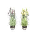 Miniatyrbilde 1 av 3: Dekorativ Plante DKD Home Decor Porselen Rosa Polyetylen Gul 20 x 20 x 66 cm (2 enheter)