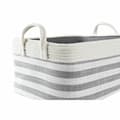 Miniatyrbilde 3 av 3: Basketballsett DKD Home Decor Striper Grå Bomull (40 x 30 x 23 cm) (2 Deler)