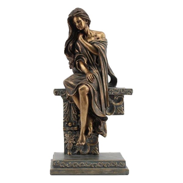 Dekorativ Figur DKD Home Decor 17 x 11 x 32,50 cm Dame Kopper