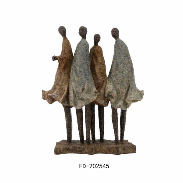 Dekorativ Figur DKD Home Decor Afrikansk dame Harpiks Flerfarget (33,5 x 14,5 x 41 cm)