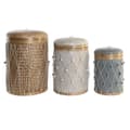 Miniatyrbilde 1 av 2: Basketballsett DKD Home Decor Flerfarget Bambus Boho 46 x 46 x 58 cm