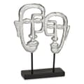 Miniatyrbilde 1 av 2: Dekorativ Figur Ansikt Sølv Polyresin (27 x 32,5 x 10,5 cm)