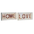 Miniatyrbilde 4 av 5: Veggpryd DKD Home Decor Hvit Rød Urban 48 x 4 x 22 cm (2 enheter)