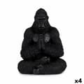 Miniatyrbilde 1 av 2: Dekorativ Figur Gorilla Yoga Svart 16 x 28 x 22 cm (4 enheter)