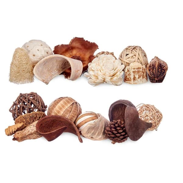 Decorative Potpourri Hvit Brun 19 x 40 x 14 cm (8 enheter)