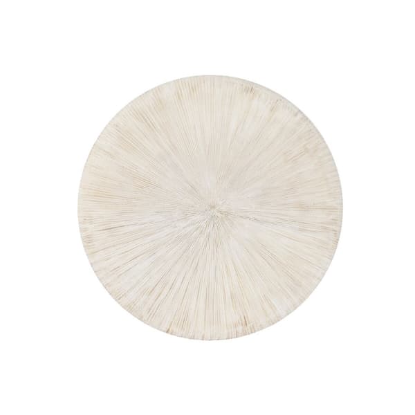 Veggpryd Home ESPRIT Hvit Indianer Aldret overflate 120 x 5 x 120 cm