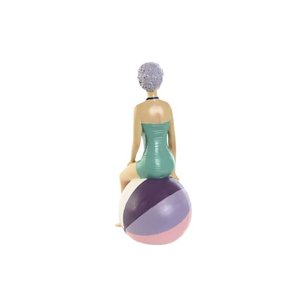 Dekorativ Figur Home ESPRIT Turkis Syrin Middelhavet 12,5 x 9 x 26,5 cm (2 enheter)